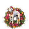 Dobermann-Heart Wreath Two Sides Christmas Plastic Hanging Ornament – 2022 Christmas Ornament