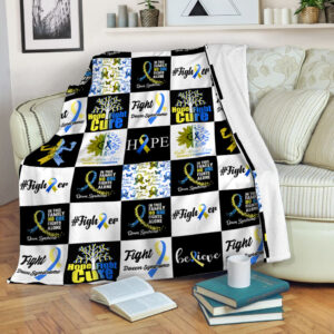 Down Syndrome Pattern Caro Fleece Throw Blanket&hellip;