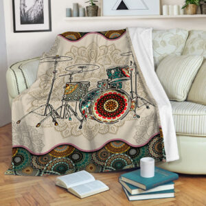 Drum Vintage Mandala Music Bed Blankets –&hellip;