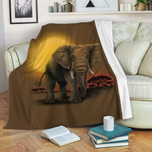 Elephant African Fleece Throw Blanket – Throw&hellip;