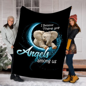 Elephant Angels Among Us Fleece Throw Blanket&hellip;