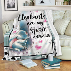 Elephant Are My Spirit Animals Fleece Throw&hellip;