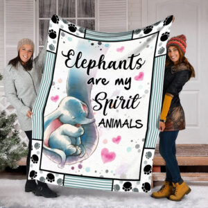 Elephant Are My Spirit Animals Fleece Throw&hellip;