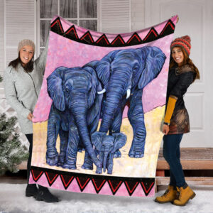 Elephant Asp Arts Fleece Throw Blanket –&hellip;