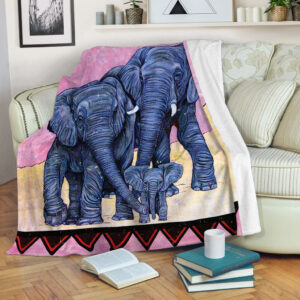 Elephant Asp Arts Fleece Throw Blanket –&hellip;