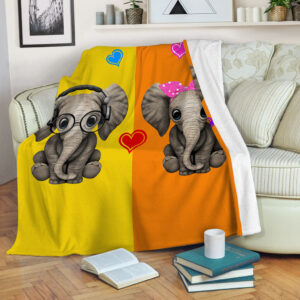 Elephant Color Fleece Throw Blanket – Throw&hellip;