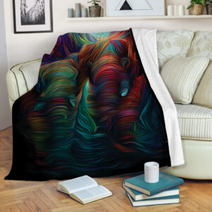 Elephant Digital Painting Fleece Throw Blanket –&hellip;