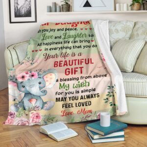 Elephant Flower Beautiful Gift Fleece Throw Blanket&hellip;
