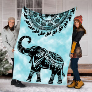 Elephant Indian Fleece Throw Blanket – Throw&hellip;