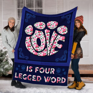 Elephant Love Flower Fleece Throw Blanket –&hellip;