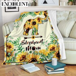 Elephant Mom Florale Fleece Throw Blanket –&hellip;