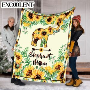 Elephant Mom Florale Fleece Throw Blanket –&hellip;