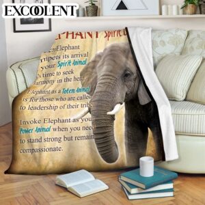 Elephant Spirit Guide Fleece Throw Blanket –&hellip;