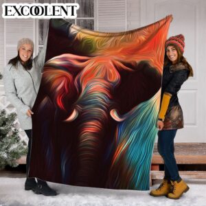Elephant Unique Art Fleece Throw Blanket –&hellip;