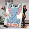 Elephants Depictions Of Trees Fleece Throw Blanket – Throw Blankets For Couch – Best Blanket For All Seasons
