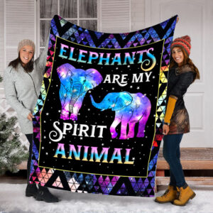 Elephants Are My Spirit Animal Fleece Throw&hellip;
