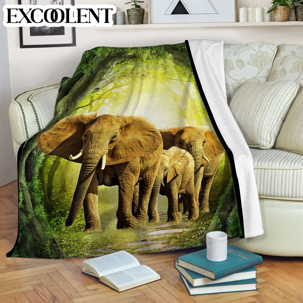 Elephants Tree Ring Fleece Throw Blanket – Soft And Cozy Blanket – Best Weighted Blanket For Adults Elephants Tree Ring Fleece Throw Blanket – Soft And Cozy Blanket – Best Weighted Blanket For Adults