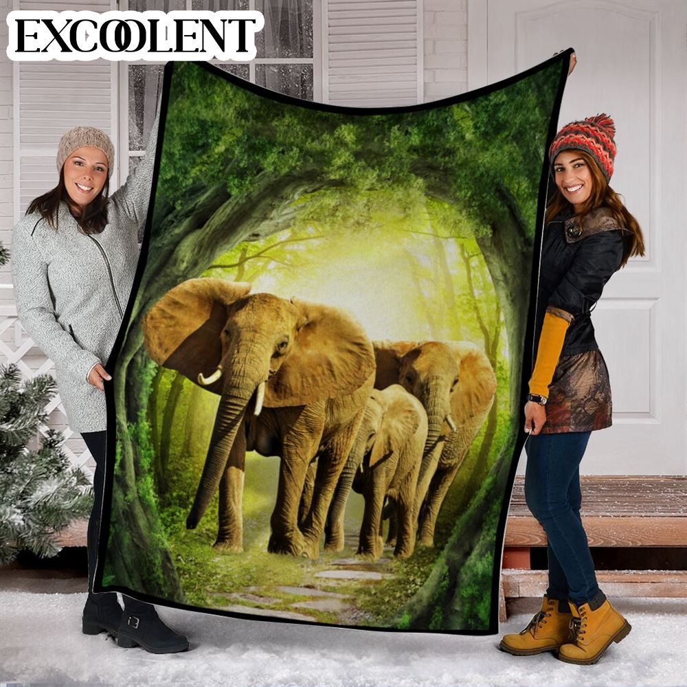 Elephants Tree Ring Fleece Throw Blanket – Soft And Cozy Blanket – Best Weighted Blanket For Adults Elephants Tree Ring Fleece Throw Blanket – Soft And Cozy Blanket – Best Weighted Blanket For Adults