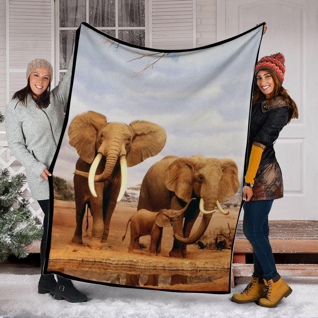 Elephants With Child Wallpapers Fleece Throw Blanket – Throw Blankets For Couch – Best Blanket For All Seasons Elephants With Child Wallpapers Fleece Throw Blanket – Throw Blankets For Couch – Best Blanket For All Seasons