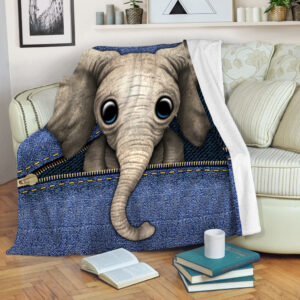 Elephants Zipper Fleece Throw Blanket – Soft&hellip;