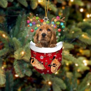 English Cocker Spaniel In Snow Pocket Christmas&hellip;
