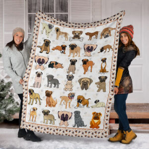 English Mastiff Fleece Throw Blanket - Pendleton Sherpa Fleece Blanket - Gifts For Dog Lover