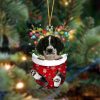 English Springer Spaniel Inside Your Gloves Christmas Holiday-Two Sided Christmas Plastic Hanging Ornament