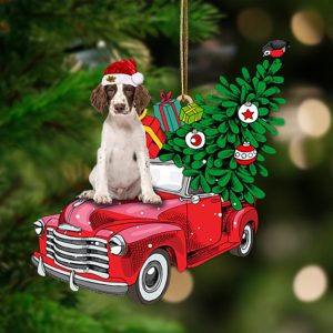 English Springer Spaniel Pine Truck Hanging Christmas&hellip;