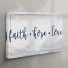 Faith Hope Love Canvas Wall Art – Butterfly – Christian Wall Art Canvas