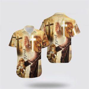 Faith Lion Lamb Jesus Christian Hawaiian Shirts&hellip;
