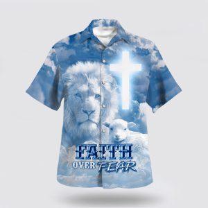 Faith Over Fear Jesus Lion Lamb Hawaiian&hellip;