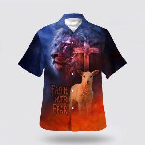 Faith Over Fear Sheep Hawaiian Shirt –&hellip;