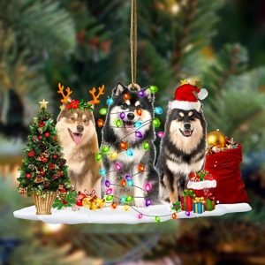 Finnish Lapphund-Christmas Dog Friends Hanging Christmas Plastic&hellip;