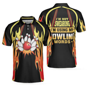 Flame Tenpin Bowling Sleeve Men Polo Shirt&hellip;