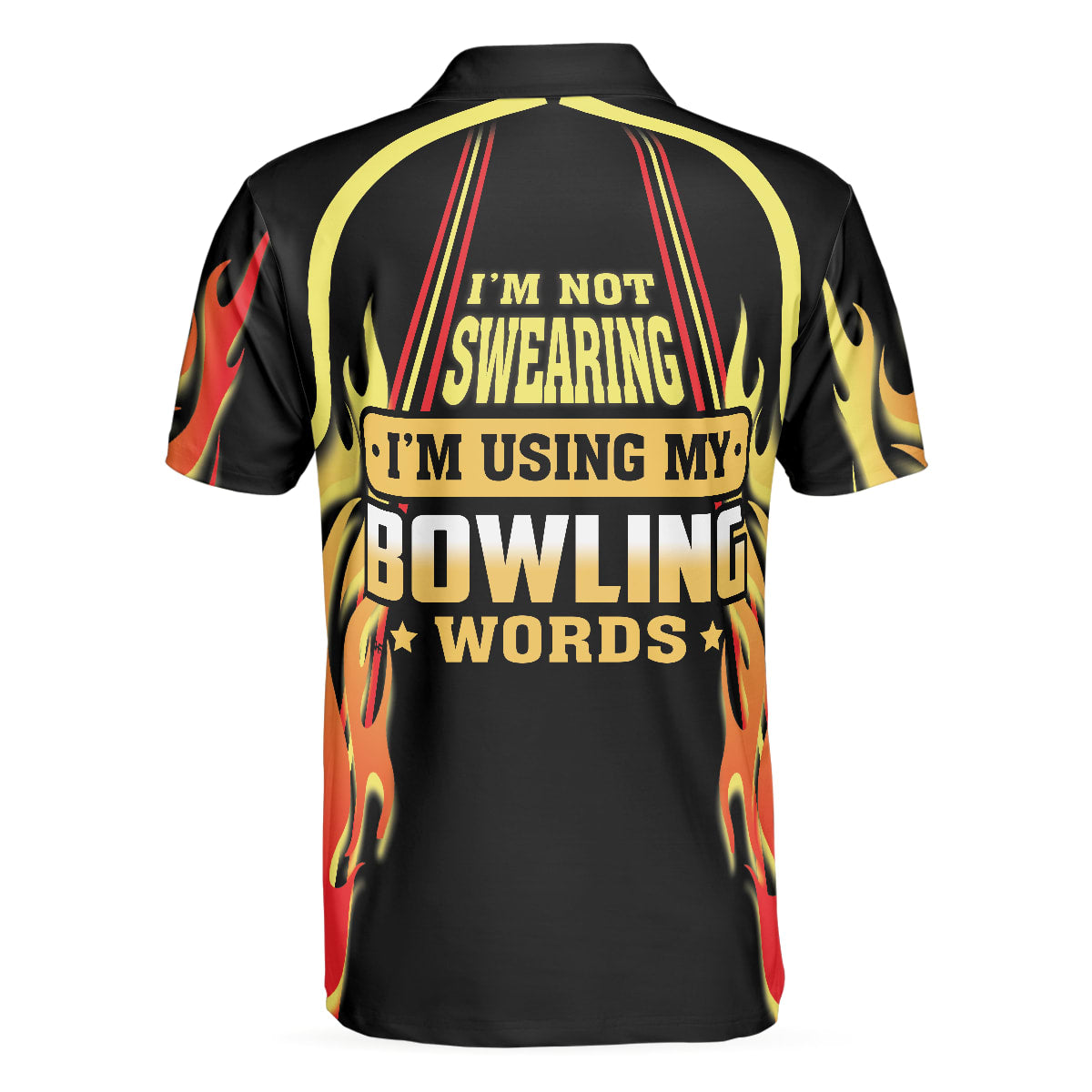 Flame Tenpin Bowling Sleeve Men Polo Shirt – Bowling Men Polo Shirt – Gifts To Get For Your Dad – Father’s Day Shirt