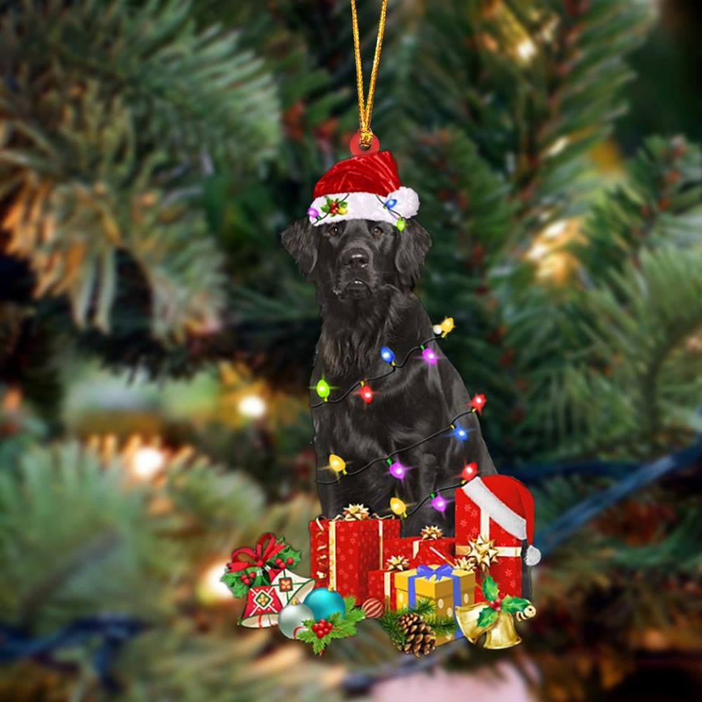 Flat Coated Retriever-Dog Be Christmas Tree Hanging Christmas Plastic Hanging Ornament