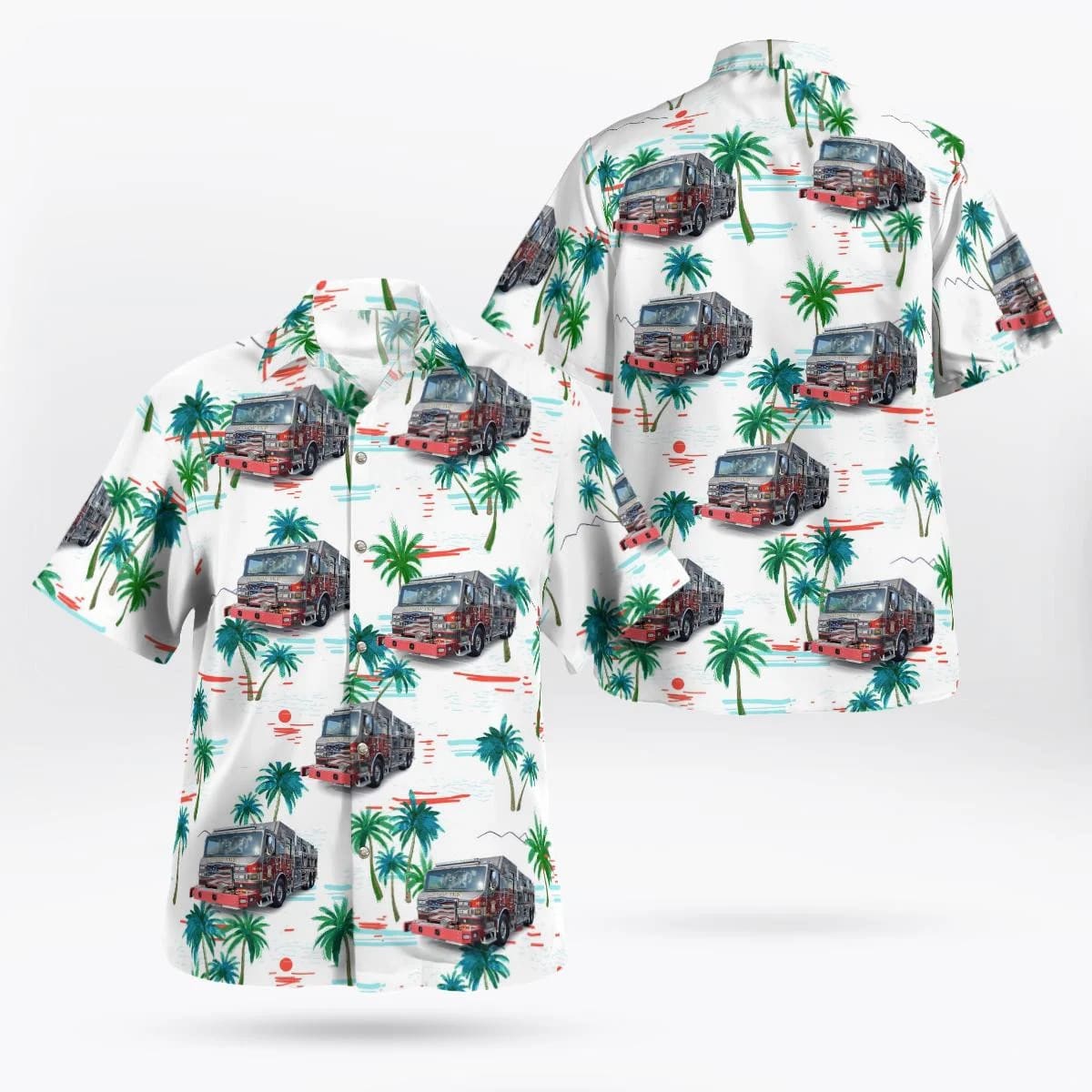 Freehold Township Ind. Fire Company, Freehold, New Jersey Hawaiian Shirt – Gifts For Firefighters In Freehold Township, NJ