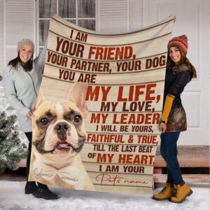 French Bulldog - Your Friend Your Partner Blanket - Gift For Dog Loverrs - Memorial Sherpa Blanket, Fleece Blanket