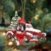 French Bulldog Cardinal & Truck Two Sided Christmas Plastic Hanging Ornament – Gifts For Dog Lovers