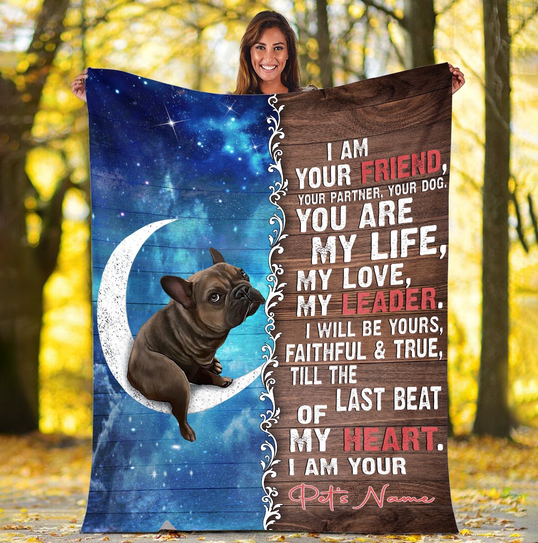 French Bulldog Is Your Friend  Fleece Throw Blanket – Pendleton Sherpa Fleece Blanket – Gifts For Dog Lover