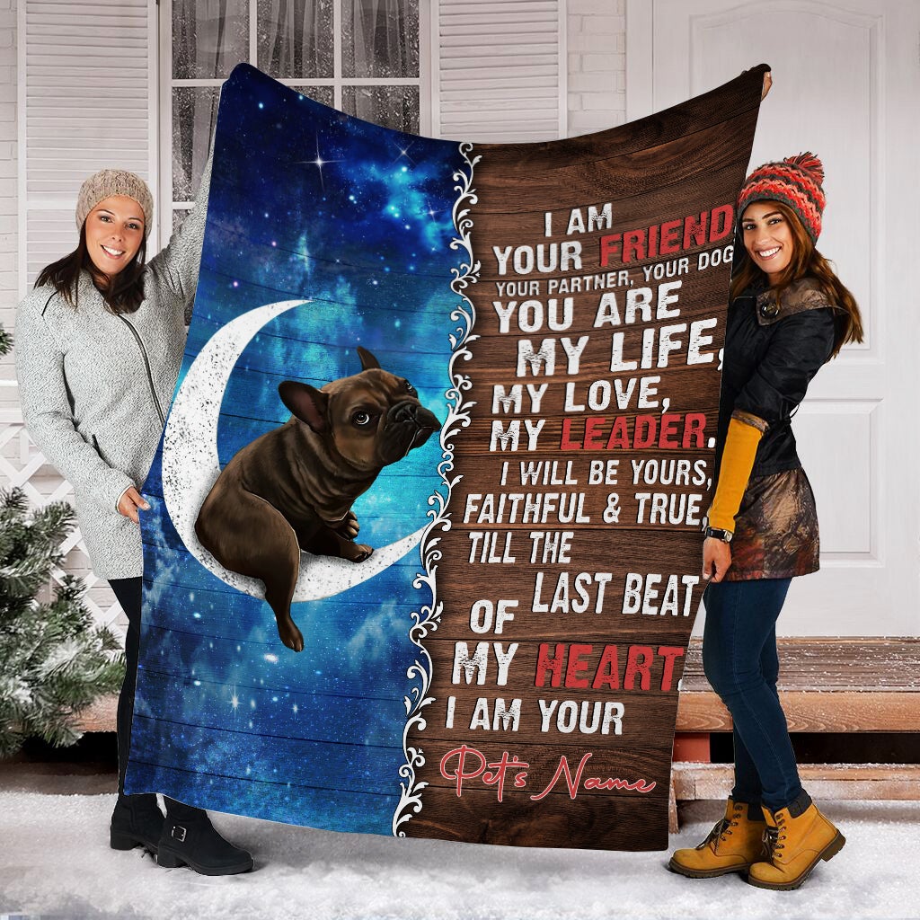 French Bulldog Is Your Friend  Fleece Throw Blanket – Pendleton Sherpa Fleece Blanket – Gifts For Dog Lover