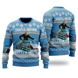 Funny Jesus Skateboarding Ugly Christmas Sweater For&hellip;