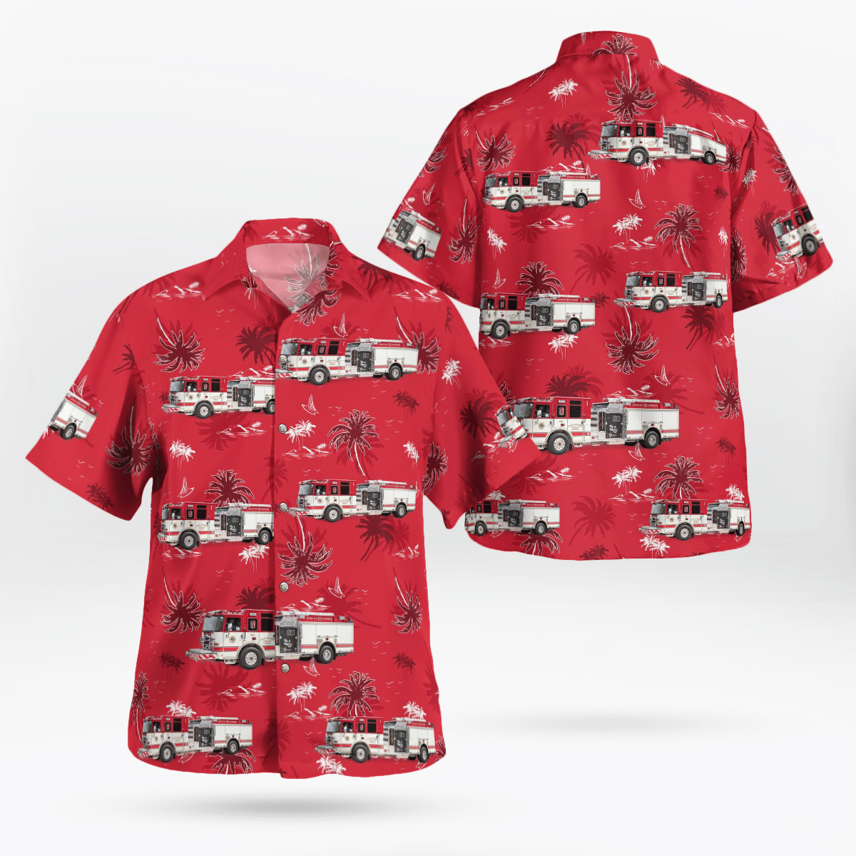 Geneva, New York, White Springs Fire Association Hawaiian Shirt – Gifts For Firefighters In Geneva, NY