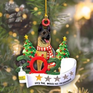 German Shepherd Christmas Shape Christmas Plastic Hanging&hellip;