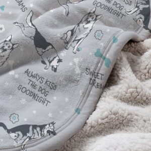 German Shepherd Sleepy Fleece Throw Blanket –&hellip;