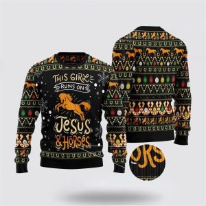 Girls Run On Jesus And Horses Ugly Christmas Sweater Gifts For Christians 3 kdzeqo.jpg