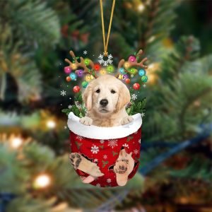 Golden Retriever-In Christmas Pocket Two Sides Christmas&hellip;