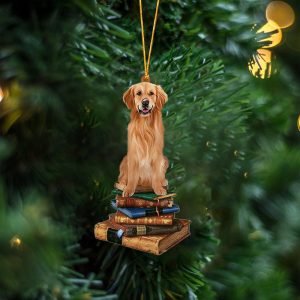 Golden Retriever-Sit On The Book Two Sides&hellip;