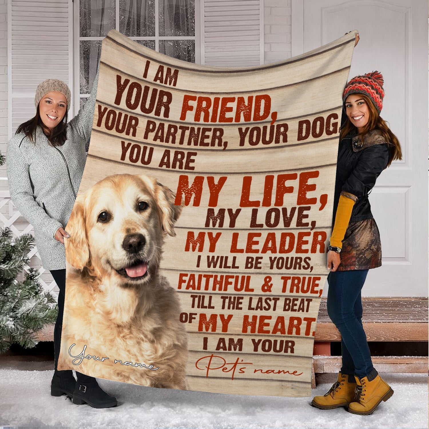 Golden Retriever – Your Friend Your Partner Blanket – Gift For Dog Loverrs – Memorial Sherpa Blanket, Fleece Blanket Golden Retriever – Your Friend Your Partner Blanket – Gift For Dog Loverrs – Memorial Sherpa Blanket, Fleece Blanket