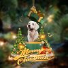 Golden Retriever Dog Be Christmas Tree Hanging Christmas Plastic Hanging Ornament – Funny Ornament